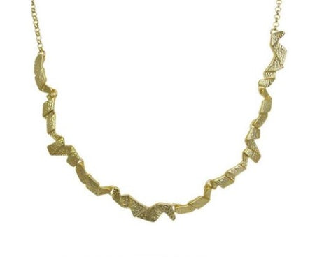 Jax French Matte Gold Necklace featuring a sleek matte finish, adjustable 46 cm chain, perfect for elegant layering.
