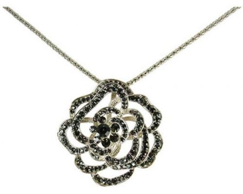 Elegant Jax Diamante Flower Necklace with sparkling pendant, 72 cm chain, perfect for adding glamour to any outfit.