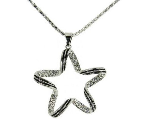 Jax Diamante Star Necklace with a 5.5 cm star pendant and 70 cm chain, offering elegance and sparkle for any occasion.