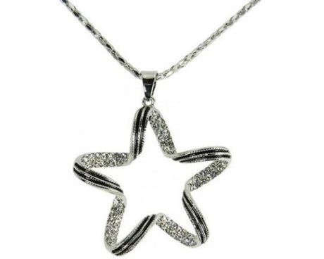Jax Diamante Star Necklace with a 5.5 cm star pendant and 70 cm chain, offering elegance and sparkle for any occasion.