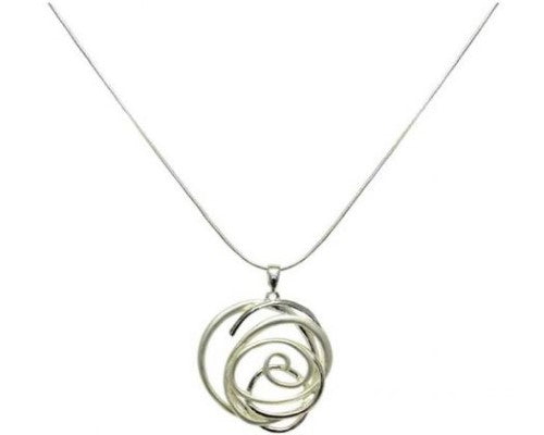 Elegant silver necklace featuring a detailed rose outline pendant, adjustable chain for versatile styling.