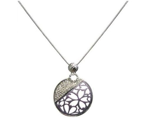 Jax LavenderBloom necklace featuring a 4 cm lavender pendant and sparkling diamante accents, adjustable 46 cm chain.