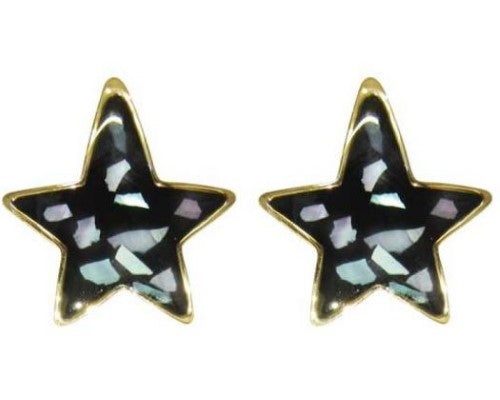 Jax Star Paua Earrings, vibrant faux paua shell in a stylish star design, 2.2 cm, lightweight and versatile for any occasion.