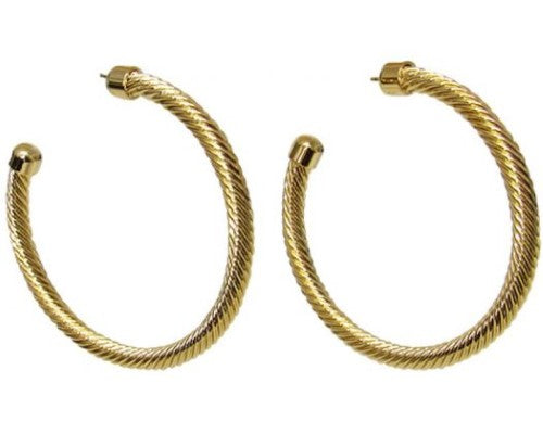 Elegant Jax Gold Cut Circles pierced earrings featuring a modern design, lightweight for all-day comfort.