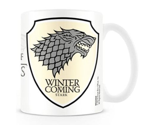 Game of Thrones Mug featuring House Stark design, 315 ml capacity, perfect for fans and collectors.