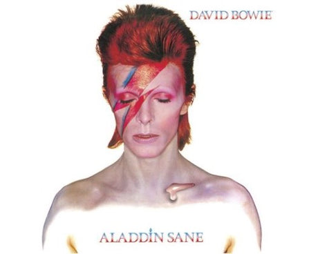 Canvas art featuring David Bowie's iconic 'Aladdin Sane' cover, 40x40 cm, perfect for music lovers and home decor.