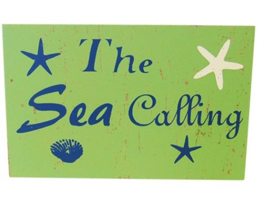 Rustic MDF beach magnet, 11 x 7 cm, perfect for adding coastal decor to your fridge or camper.