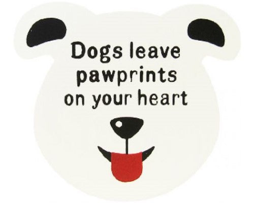 Adorable dog-themed magnet featuring playful pawprint designs, perfect for dog lovers to showcase their furry friends.