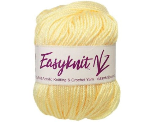 Soft baby yellow 4-ply yarn, 50g ball, perfect for cozy garments and blankets for infants.