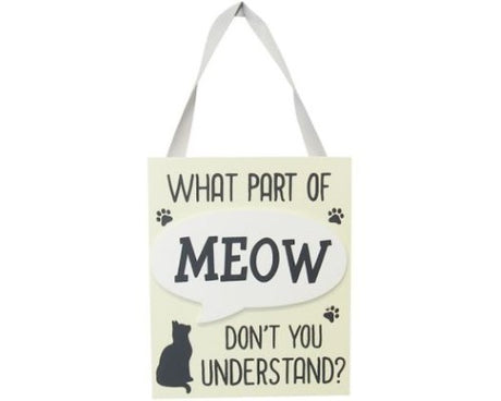 Charming MDF wall art featuring a playful cat motif, ideal for cat lovers' home decor, measures 10 x 12 cm.