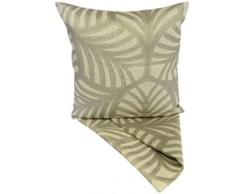 Chic silver geometric palm cushion cover, 44x44 cm, durable fabric, modern elegance for living room or bedroom decor.
