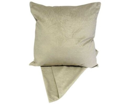 Elegant cream cushion cover with swirl pattern, soft fabric, 44cm size, perfect for home decor enhancement.