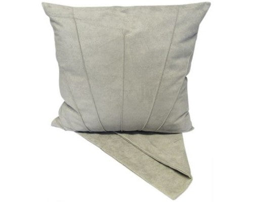 Ripple Silver Cushion Cover, 44cm x 44cm, features a stylish ripple design and an easy-access zip for convenient cleaning.