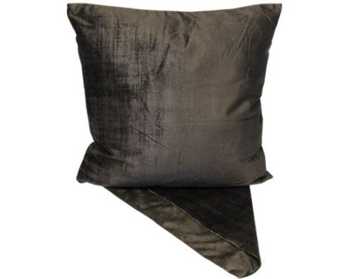 Warm Chocolate cushion cover in premium thick fabric, 44cm x 44cm, elegant design with easy zip access for cleaning.