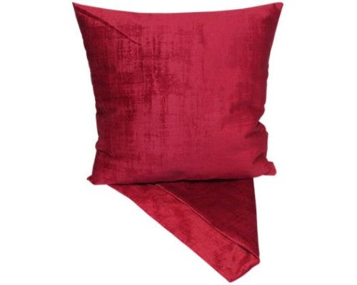 Warm Red cushion cover in thick fabric with zip, measuring 44cm x 44cm, ideal for stylish home decor.