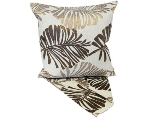 Cushion cover featuring a lush palm pattern on a copper backdrop, adding elegance to any room, 44cm x 44cm with zip.