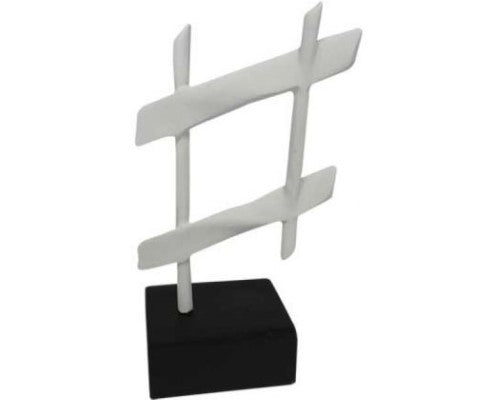 Elegant white music sharp statue, 17 cm tall, perfect for home decor and music enthusiasts.