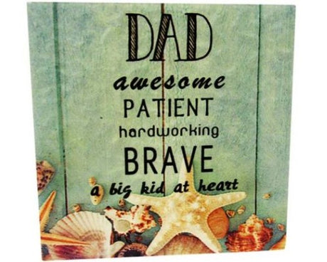 Ceramic Message Tile for Dad, featuring a heartfelt design perfect for home decor and special gifts.