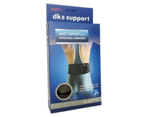 Premium waist support made of elastic and neoprene for injury prevention, stability, and comfort during workouts.