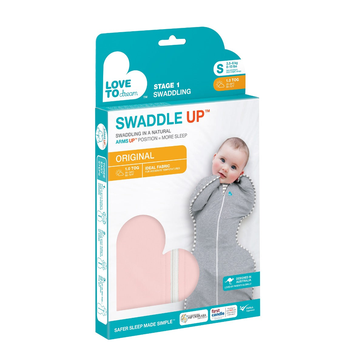 Love to Dream Swaddle Up™ Original 1.0 TOG - Dusty Pink - Small