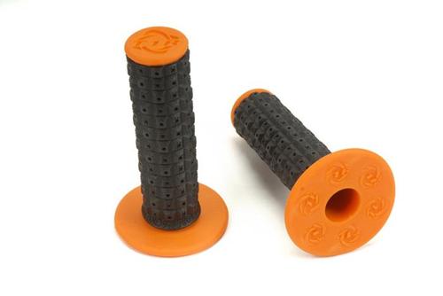 TORC1 RACING HANDLEBAR GRIPS ENDURO DUAL COMPOUND MX BLACK ORANGE INCLUDES GRIP