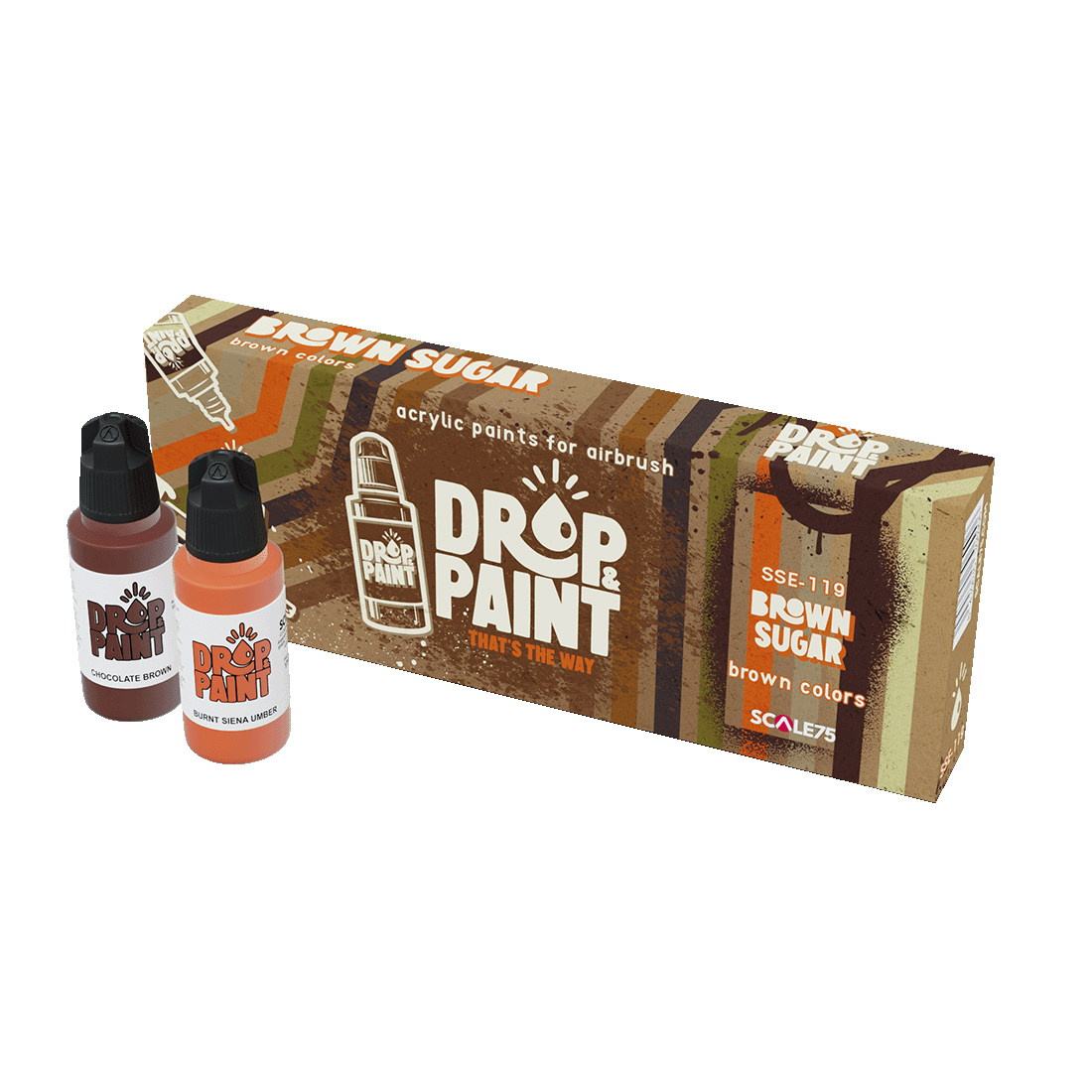 Scale 75 - Drop and Paints - Sugar Brown Paint Set