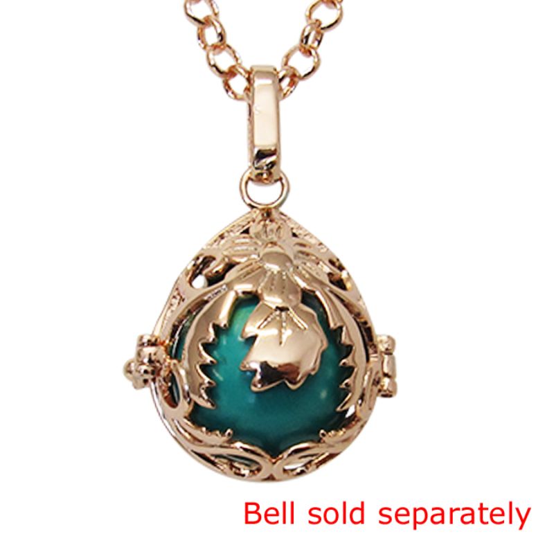 Elegant rose gold angel caller pendant on a durable chain, symbolizing love and spirituality, sold separately from the ball bell.