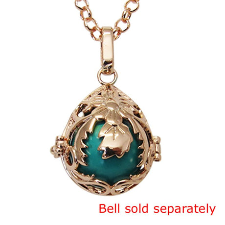 Elegant rose gold angel caller pendant on a durable chain, symbolizing love and spirituality, sold separately from the ball bell.