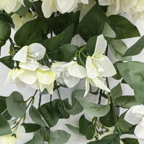 Artificial Hanging Bougainvillea Flower Bush - White - Large