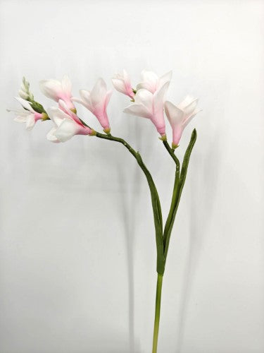 Artificial Freesia Flower Spray - Real Touch - Pink - 57cm