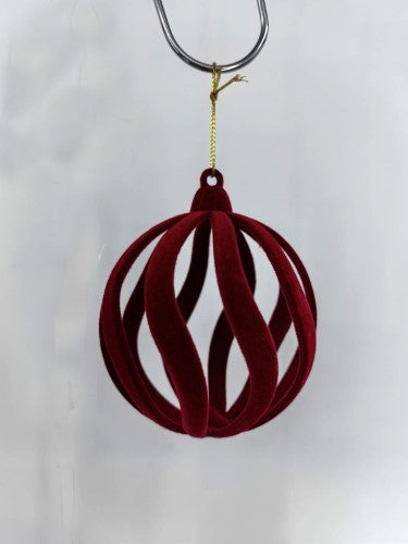 Christmas Tree Baubles - Large Burgundy - Box of 4