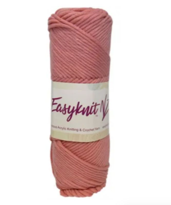 Soft and luxurious EasyKnit Premium Dusky Pink yarn, 100g, perfect for knitting and crochet projects.