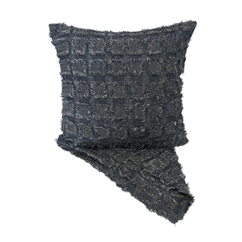 Textured Denim Cushion Cover in 44cm, perfect for adding stylish comfort to any living space.