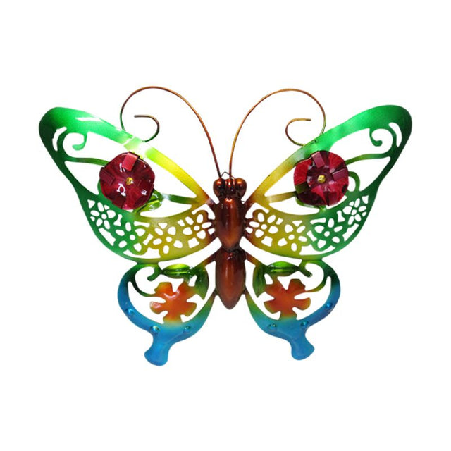Green aluminum butterfly wall art (36cm) adds elegance and nature-inspired vibrancy to any indoor or outdoor space.