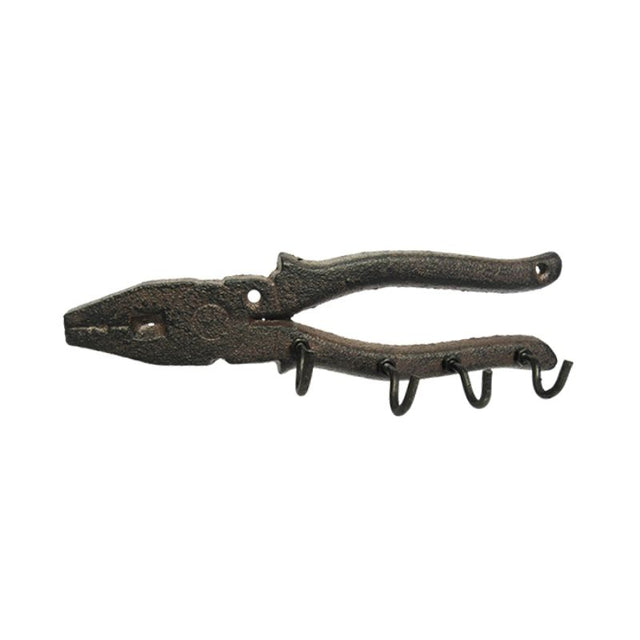Durable 19.5cm cast iron pliers with rustic charm, perfect for gripping, clamping, or decorative hanging in your workspace.