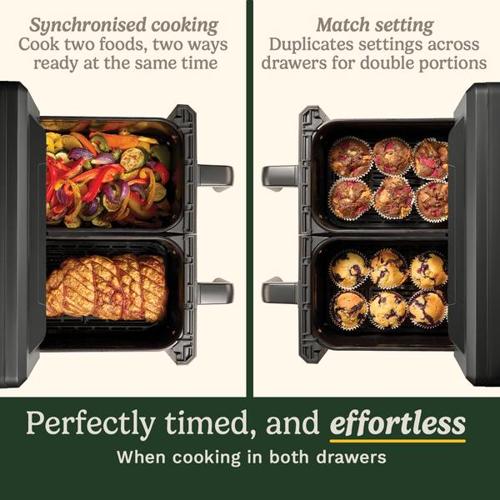 Cuisinart - XXL Dual Zone Air Fryer PFAS Free10.4L (AFD-10OBLXA)