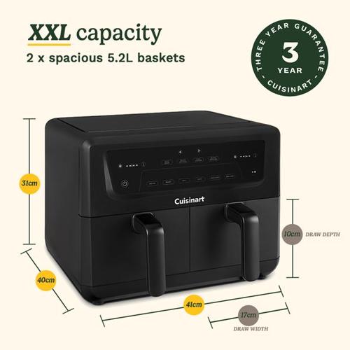 Cuisinart - XXL Dual Zone Air Fryer PFAS Free10.4L (AFD-10OBLXA)