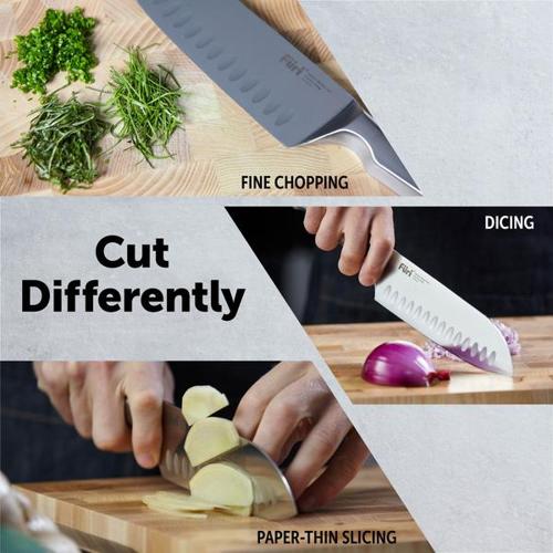 Furi - Stone Knife Block Snow Terrazzo Set 5 Piece