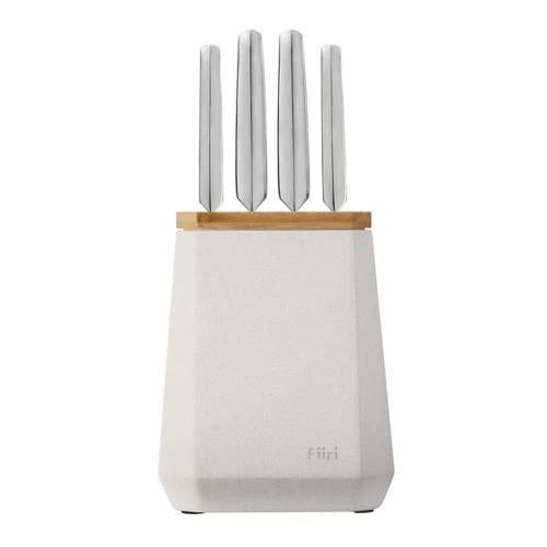 Furi - Stone Knife Block Snow Terrazzo Set 5 Piece
