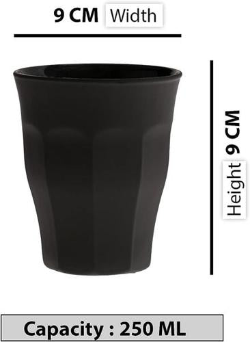 Duralex - Picardie Black Tumbler 90ml - Set 6