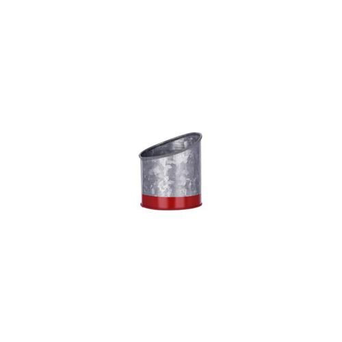 Chef Inox - Coney Island Slant Galvanised Pot with Red Base 105x115mm