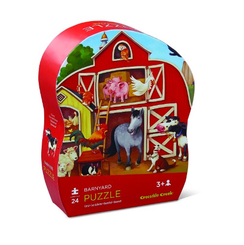 Croc Creek Mini Shaped Puzzle - Barnyard (24PC)