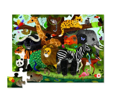 Croc Creek Shaped Box Puzzle - Jungle Friends (36PC)