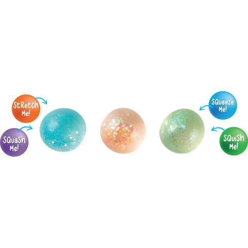 Sensory Sprouts Galaxy Glitter Balls Orange Set of 3