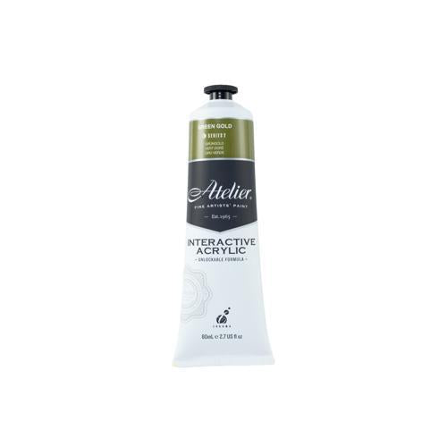 Atelier Acrylic Interactive Paints 80ml Green Gold