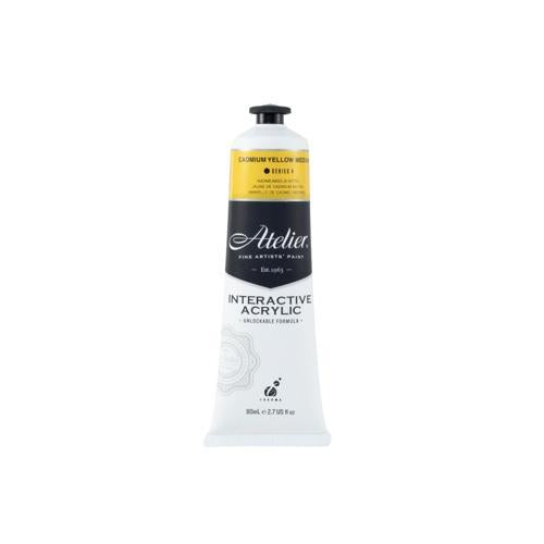 Atelier Acrylic Interactive Paints 80ml Cadmium Yellow Medium