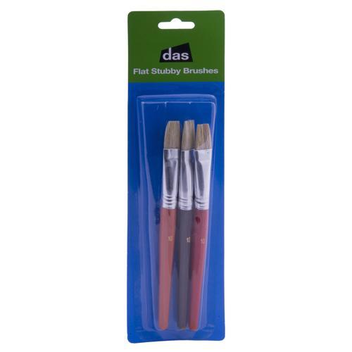 DAS Flat Bristle Brushes 579CS Set of 3