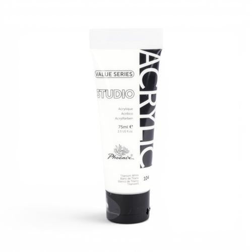 Phoenix Acrylic Paint 75ml Titanium White (104)