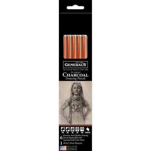 Generals Charcoal Drawing Set #5576A 7 Pack