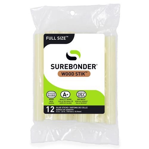 Surebonder Wood Full Size Glue Stiks 4" 12 Pack
